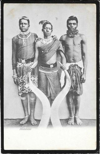 Rhodesia Postcard Of Group Of Matabeles.  (s.  C.  Turner)