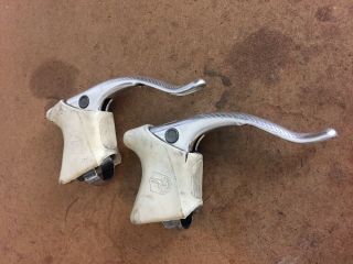 Vintage Campagnolo C - Record Brake Levers,  Hoods Pair For 80s Road Bike Bianchi