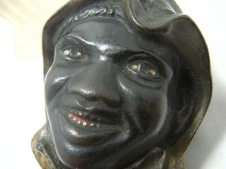 Antique A.  C.  Williams Cast Iron Coin Still Bank Black Americana 2 Sided Face