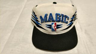 Vintage 90s Orlando Magic Spike Logo Athletic Diamond Nba Snapback Hat