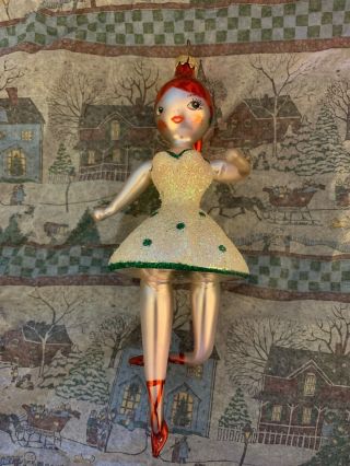 Vintage Christopher Radko Ballerina Christmas Ornament