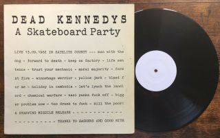 Dead Kennedys - A Skateboard Party Lp 1983 White Label Punk Hardcore Black Flag