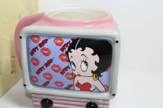 Betty Boop T.  V.  Collector Mugs Coffee Mug Pink Television Kisses Tea Cup Retired