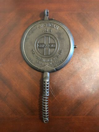 Vintage Griswold Cast Iron No.  8 Waffle Maker 885,  This Is For One Piece