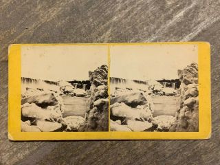 York Stereoview Niagara View Of The Falls In Winter By J J Reilly 1860s