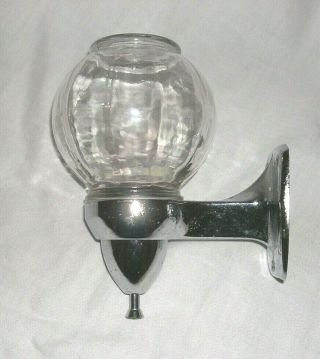 Vintage Wall Mount Soap Dispenser With Glass Globe And Chrome Mechanics