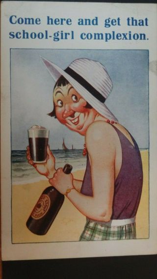 Donald Mcgill Seaside Comic Postcard: Guinness Stout Dublin Beer Bottle Humour