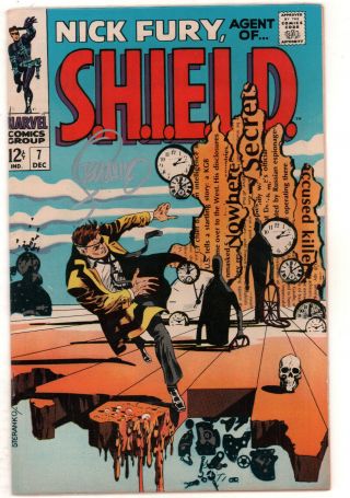 Nick Fury,  Agent Of Shield 7 Salvador Dal 7.  5 1968 Signed By Jim Steranko W