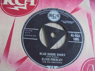 Elvis Presley - Blue Suede Shoes 1958 Uk 45 Rca Tri Centre