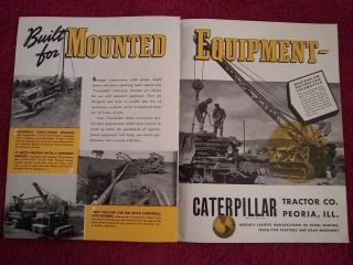 1937 2 Pg Ad,  Caterpillar No.  22 Tractor,  Speeder,  Ts - 40 Shovel,  Bucyrus Erie