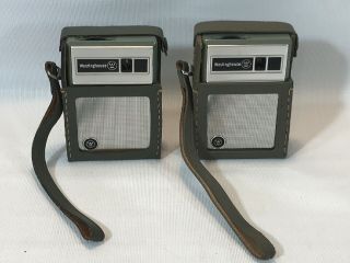 Vintage Westinghouse Am Transistor Radio.  H - 707p6gp Green With Gray Case