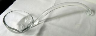 Vintage 13 " Right Handed Glass Punch Bowl Ladle