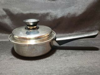 Vintage Amway Queen 18/8 Multi Stainless Steel 1 Quart Sauce Pan & Lid Canada 2