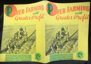 1937 John Deere Farming Tractors Equipment 1837 - 1937 Power Farming Advertising,