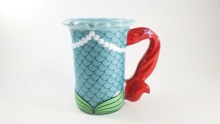 Disney Parks The Little Mermaid Princess Ariel Signature Ceramic Mug,  Cup,  Rare