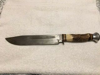 Vintage Large 8 " Bowie Knife By: B.  Svoboda Cutlery,  Solingen,  Exc. ,