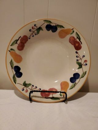 Longaberger Fruit Medley Pottery Pasta Serving Bowl Hand Painted