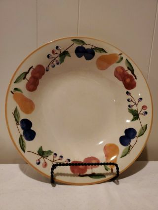 Longaberger Fruit Medley Pottery Pasta Serving Bowl Hand Painted 2