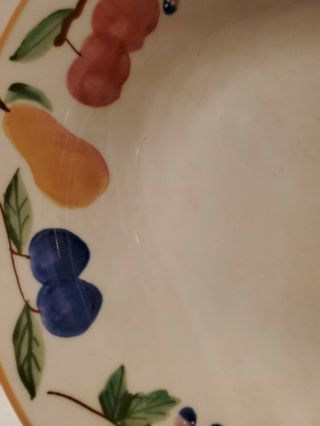 Longaberger Fruit Medley Pottery Pasta Serving Bowl Hand Painted 3