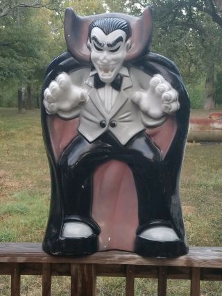 Vintage Halloween 36 " Count Dracula Vampire Blow Mold Outdoor Decoration