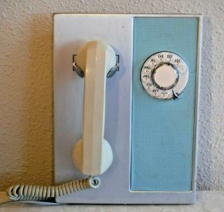 Automatic Electric Vintage Metal Wall Panel Telephone With Rotary Dial Interface