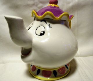 Disney Mrs Potts Teapot Cookie Jar By Treasure Craft - Beauty And The Beast