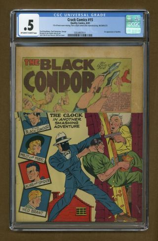 Crack Comics 15 Cgc 0.  5 1941 0354997011