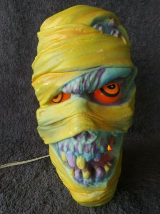 Vintage 1993 Trendmasters Halloween Mummy Head Accent Lamp Decoration