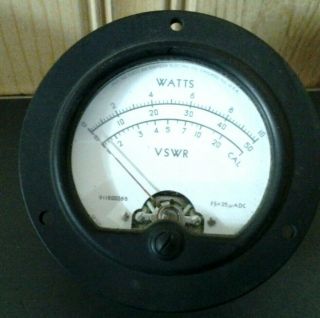 Vintage Simpson Electric Panel Meter Watts Vswr