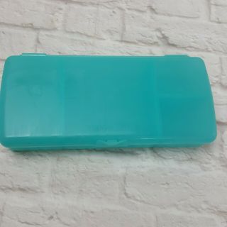 Tupperware Lunch N Things Sandwich Keeper Lunch Container Blue Divided 4195