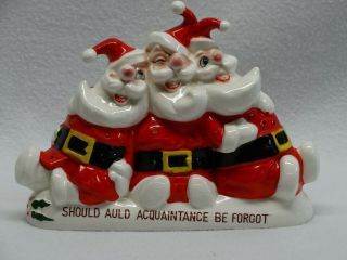 Vintage Kreiss Trio Of Singing Santas Hors D 
