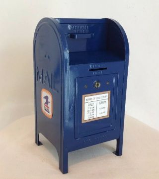 Vintage U.  S.  Postal Service Mail Box Bank Blue Nib Nos Orig.  Box Brumberger 9 " T