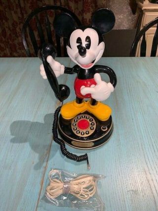 Vintage Disney Mickey Mouse 1997 Telemania Telephone Rotary Phone Box
