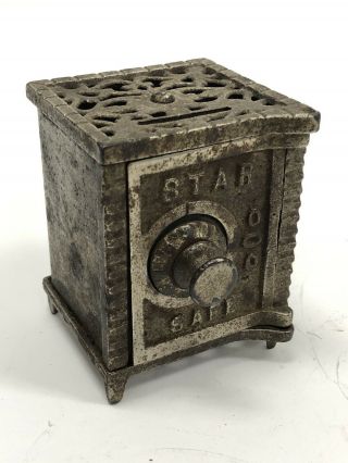 Vintage Star Safe Cast Iron Coin Bank