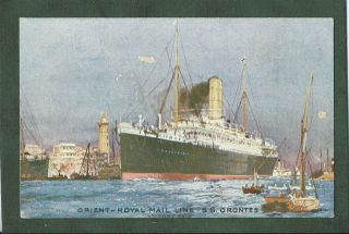 S.  S.  " Orontes " (1902) At Port Said / The Orient Royal Mail Line / Charles Dixon.