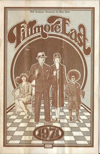 Fillmore East Bill Graham Presents Playbill,  Nyc,  1971,  Alice Cooper,  Bloodrock