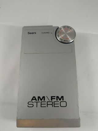 Vintage Sears Am/fm Stereo Portable Transistor Radio 22050 667.  22050150