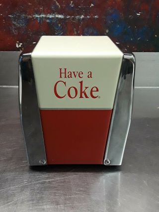 Coca - Cola " Have A Coke " Napkin Holder/dispenser Diner Style 1994