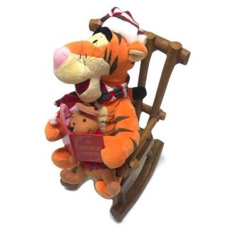 Disney Winnie The Pooh Tigger Christmas Plush Animated Roo Rocking Chair Holiday