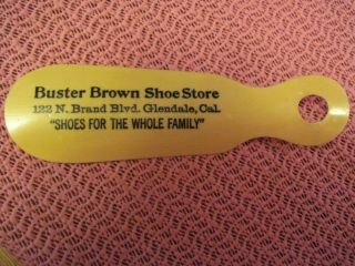 Vintage Buster Brown Shoe Store Shoe Horn - Celluloid
