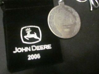 John Deere Christmas Ornament 2006 issue,  features JD 730 2