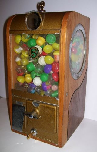 Victor Grandad/super V,  5 Cent Gumball Candy/toy Vending Machine,