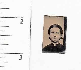 , Civil War Era Gem Tintype Photo.  Pretty Young Woman.  219