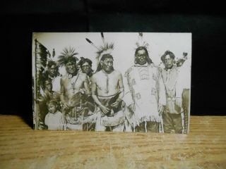 Indian Chiefs Cedar Rapids Nebraska Doubleday Real Photo Rppc Postcard