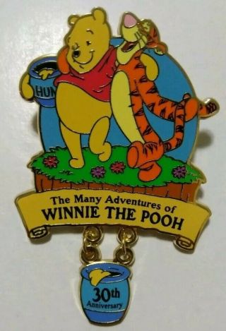 Wdw Many Adventures Of Winnie The Pooh 30th Anniversary Tigger Disney Pin Le1000