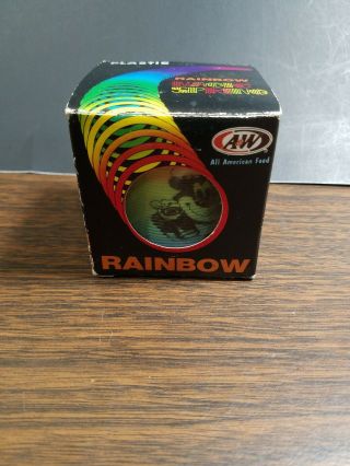A&w Root Beer Collectibles Rainbow Magic Spring Plastic With Bear Picture