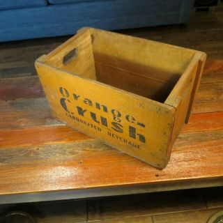 Vintage Orange Crush Soda Case,  Wood And It 