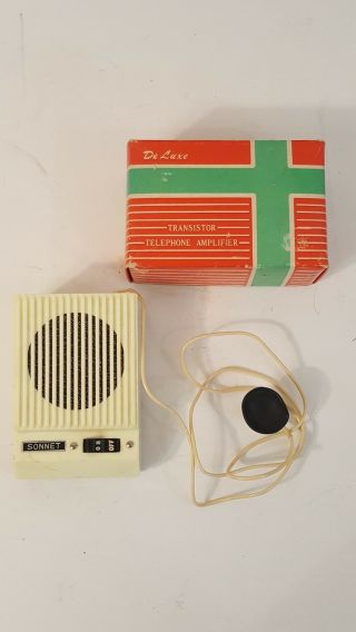 Vintage Sonnet De Luxe Transistor Telephone Amplifier Retro Cool