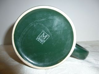 JOHN DEERE COFFEE Historical Logos CUP MUG DARK GREEN WITH YELLOW GRAPHICS 3