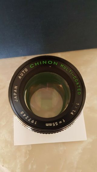 Vintage Auto Chinon Multi Coated 55mm F 1.  4 Prime Lens For M42 Screw Mount